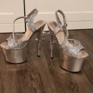Pleaser bling gun heels